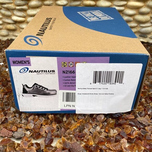 NIB New Nautilus Safety Footwear Spark CT Metallic Grey Silver Shoes 7.5M - Picture 16 of 16